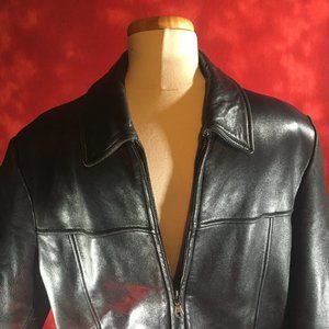 Tiboa Genuine Soft Leather Jacket Black